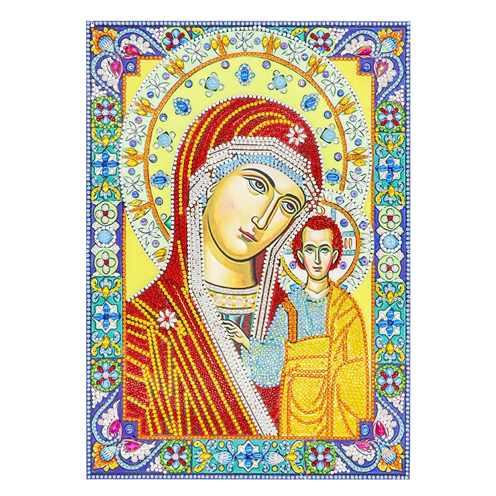 Crystal Rhinestone diamond painting kit | religious figures Virgin and Jesus