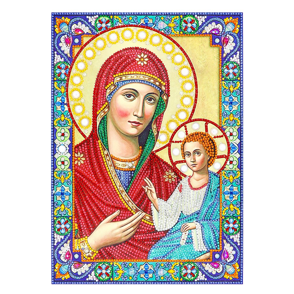 Crystal Rhinestone diamond painting kit | religious figures Virgin and Jesus