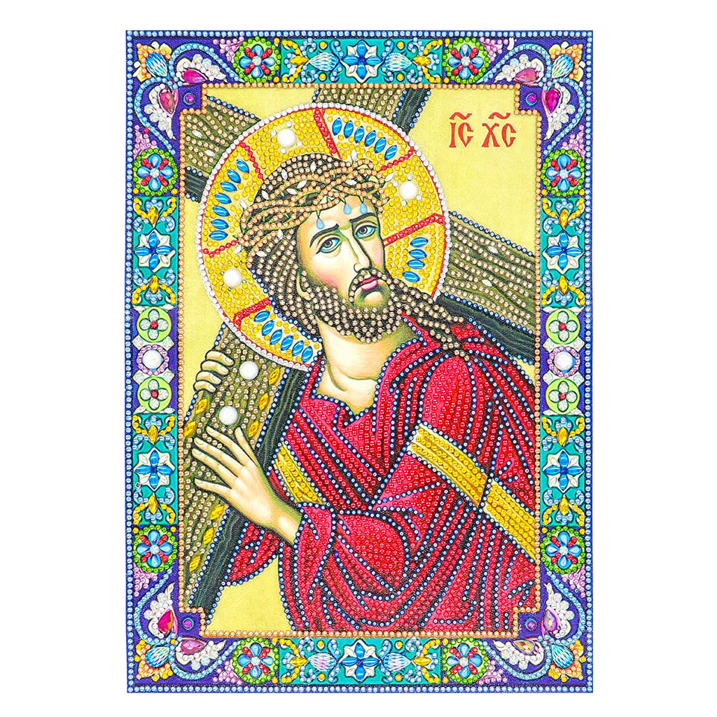 Crystal Rhinestone diamond painting kit | religious figures Virgin and Jesus