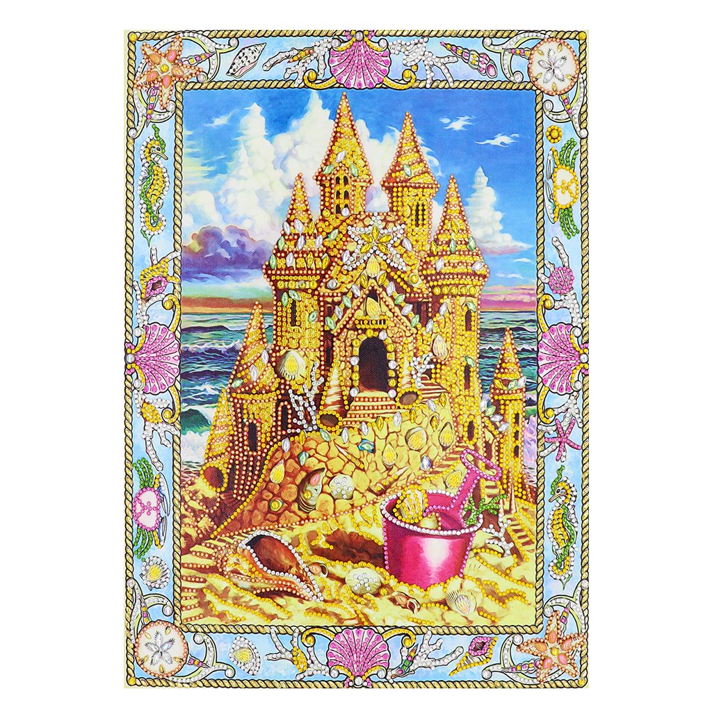 Crystal Rhinestone Diamond Painting Kit | Gold Castle (16x20inch)