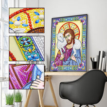 Load image into Gallery viewer, Crystal Rhinestone Diamond Painting Kit | Religious Figure Jesus
