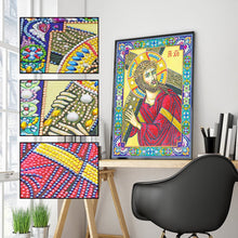 Load image into Gallery viewer, Crystal Rhinestone diamond painting kit | religious figures Virgin and Jesus
