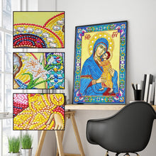 Load image into Gallery viewer, Crystal Rhinestone diamond painting kit | religious figures Virgin Mary and Jesus
