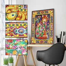 Load image into Gallery viewer, Crystal Rhinestone Diamond Painting Kit | Flower Cat (16x20inch)
