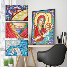 Load image into Gallery viewer, Crystal Rhinestone diamond painting kit | religious figures Virgin and Jesus
