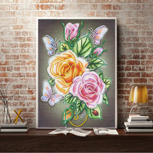 Load image into Gallery viewer, Crystal Rhinestone Diamond Painting Kit | Rose flower
