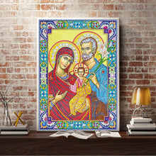 Load image into Gallery viewer, Crystal Rhinestone diamond painting kit | religious figures Virgin and Jesus
