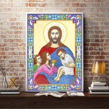 Load image into Gallery viewer, Crystal Rhinestone Diamond Painting Kit | Religious Figure Jesus and Child
