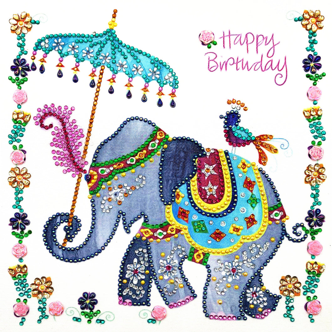 Crystal Rhinestone Diamond Painting Kit | Baby Elephant