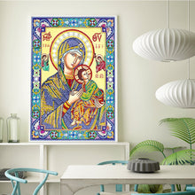 Load image into Gallery viewer, Crystal Rhinestone Diamond Painting Kit | Religious Madonna and Jesus
