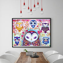 Load image into Gallery viewer, Crystal Rhinestone Diamond Painting Kit | Cartoon Owl (16x20inch)
