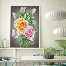 Load image into Gallery viewer, Crystal Rhinestone Diamond Painting Kit | Rose flower
