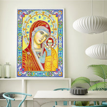 Load image into Gallery viewer, Crystal Rhinestone diamond painting kit | religious figures Virgin and Jesus
