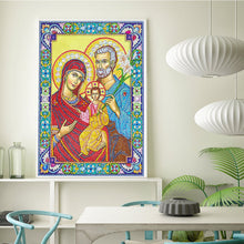 Load image into Gallery viewer, Crystal Rhinestone diamond painting kit | religious figures Virgin and Jesus
