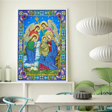 Load image into Gallery viewer, Crystal Rhinestone diamond painting kit | religious figures Virgin and Jesus
