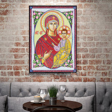 Load image into Gallery viewer, Crystal Rhinestone Diamond Painting Kit | Religious Madonna and Jesus
