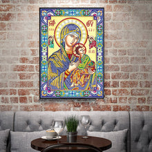 Load image into Gallery viewer, Crystal Rhinestone Diamond Painting Kit | Religious Madonna and Jesus
