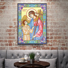 Load image into Gallery viewer, Crystal Rhinestone diamond painting kit | religious figures Virgin and Jesus
