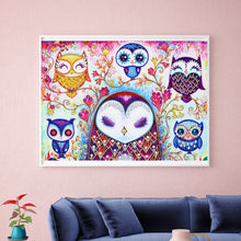 Load image into Gallery viewer, Crystal Rhinestone Diamond Painting Kit | Cartoon Owl (16x20inch)
