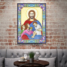 Load image into Gallery viewer, Crystal Rhinestone Diamond Painting Kit | Religious Figure Jesus and Child
