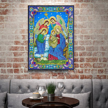 Load image into Gallery viewer, Crystal Rhinestone diamond painting kit | religious figures Virgin and Jesus
