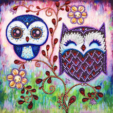 Load image into Gallery viewer, Crystal Rhinestone Diamond Painting Kit | Cartoon Owl
