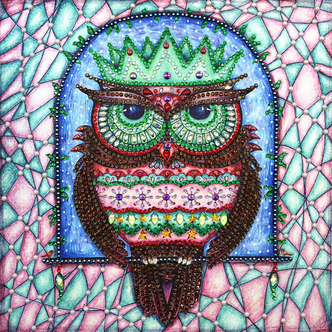 Crystal Rhinestone Diamond Painting Kit | Cartoon Owl