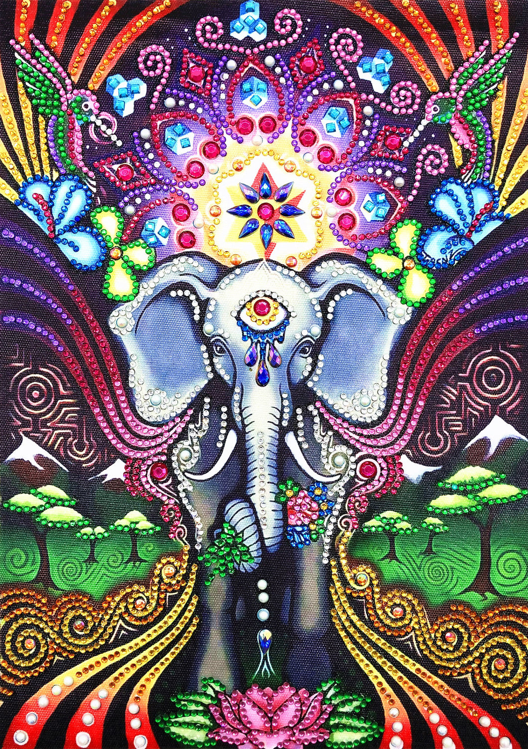 Crystal Rhinestone Diamond Painting Kit | Elephant