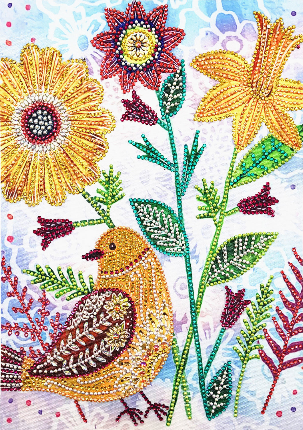 Crystal Rhinestone Diamond Painting Kit | Flowers and Birds