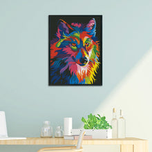 Load image into Gallery viewer, 11CT Full Cross Stitch | Colorful wolf (36x46cm)
