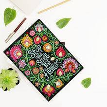 Load image into Gallery viewer, DIY Diamond Painting Notebook | Stop and smell the flower
