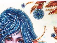 Load image into Gallery viewer, Crystal Rhinestone Diamond Painting Kit | Beautiful female with blue hair
