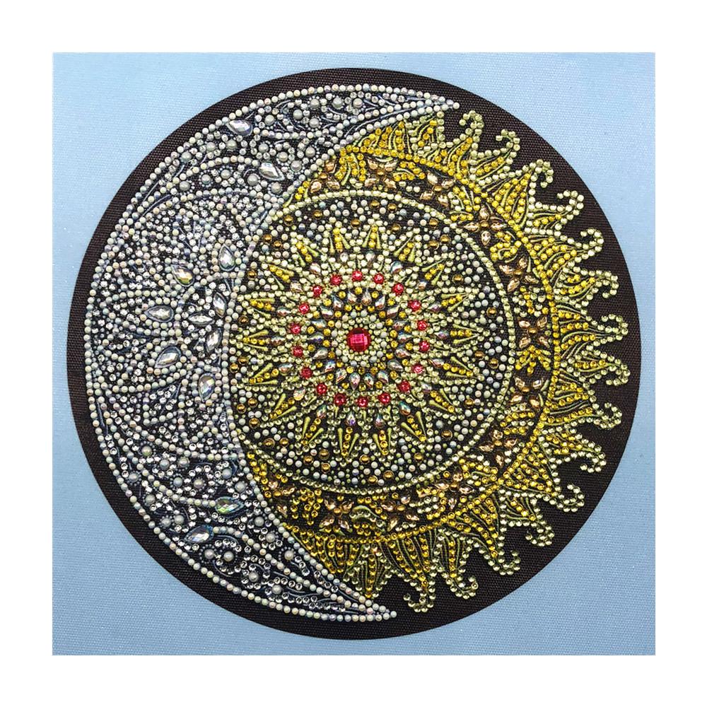 Crystal Rhinestone Diamond Painting Kit | Moon and sun Mandala