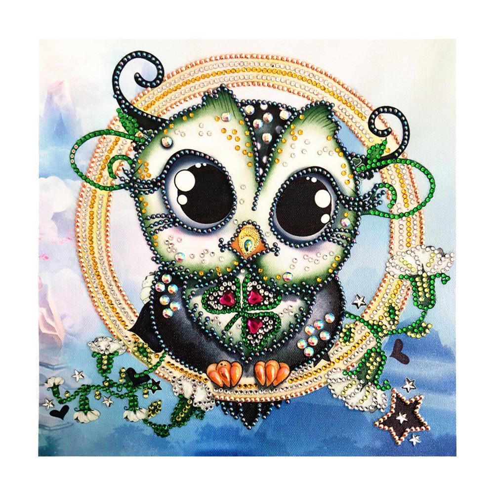 Crystal Rhinestone Diamond Painting Kit | Cartoon Owl