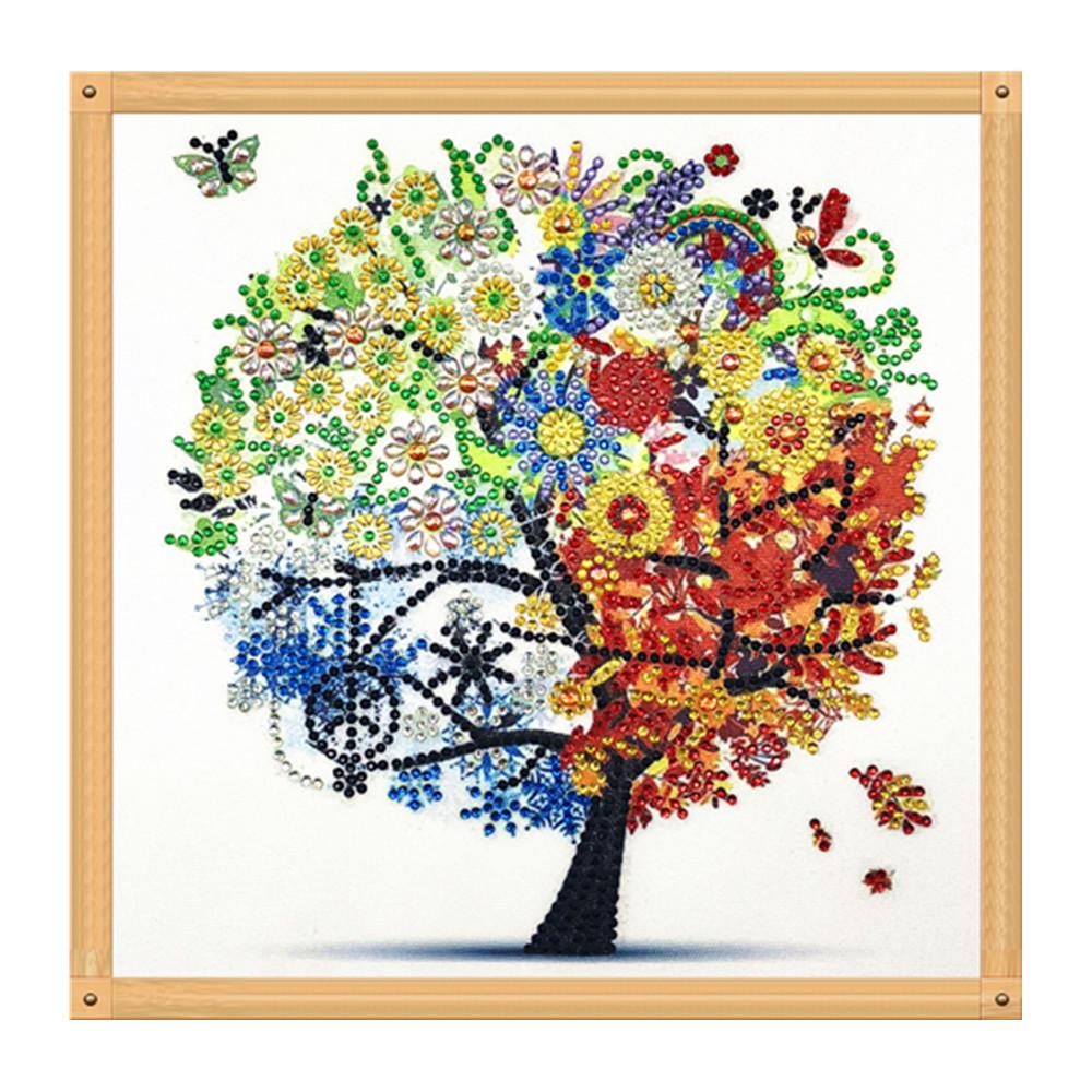 Crystal Rhinestone Diamond Painting Kit | Season Tree