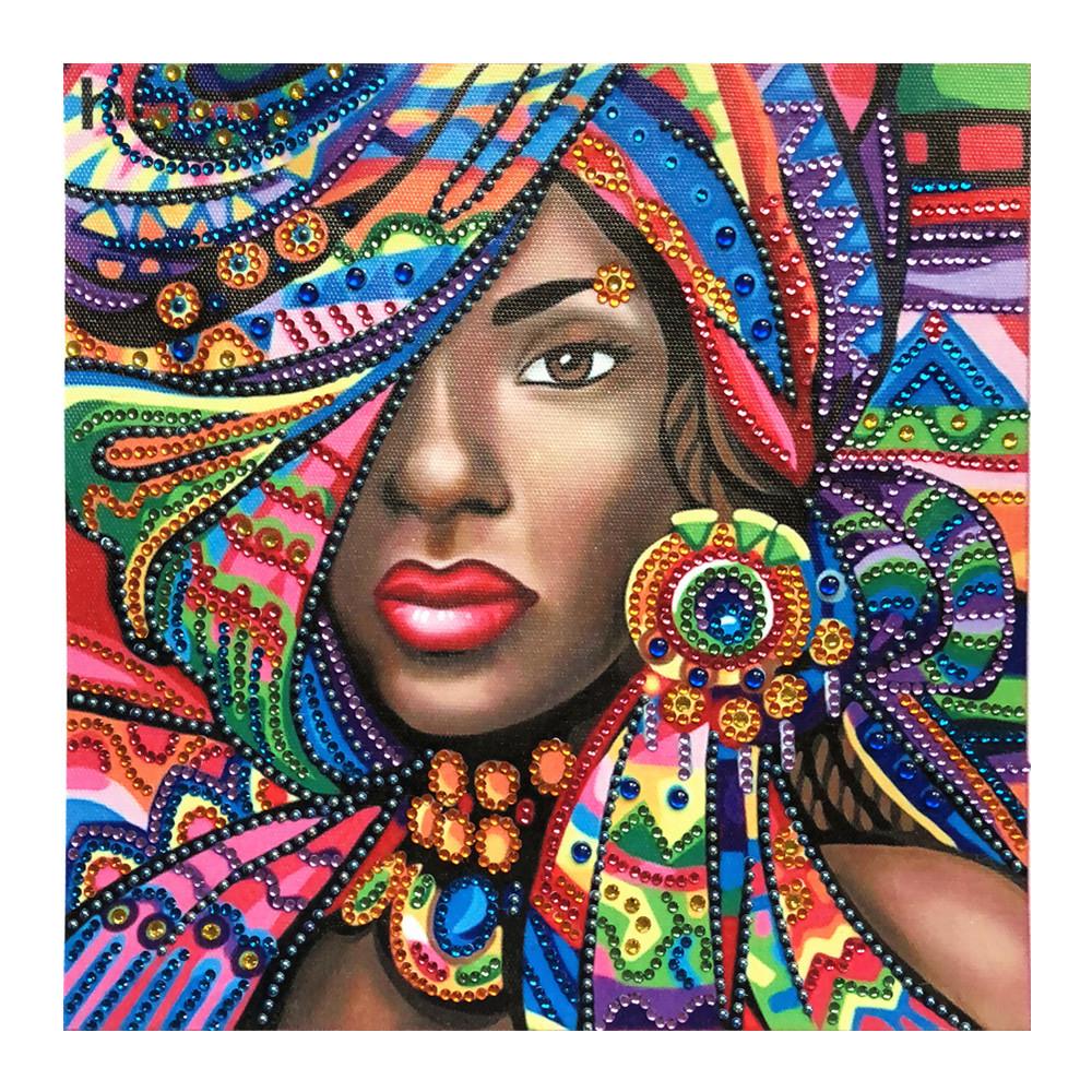 Crystal Rhinestone Diamond Painting Kit | Black Women