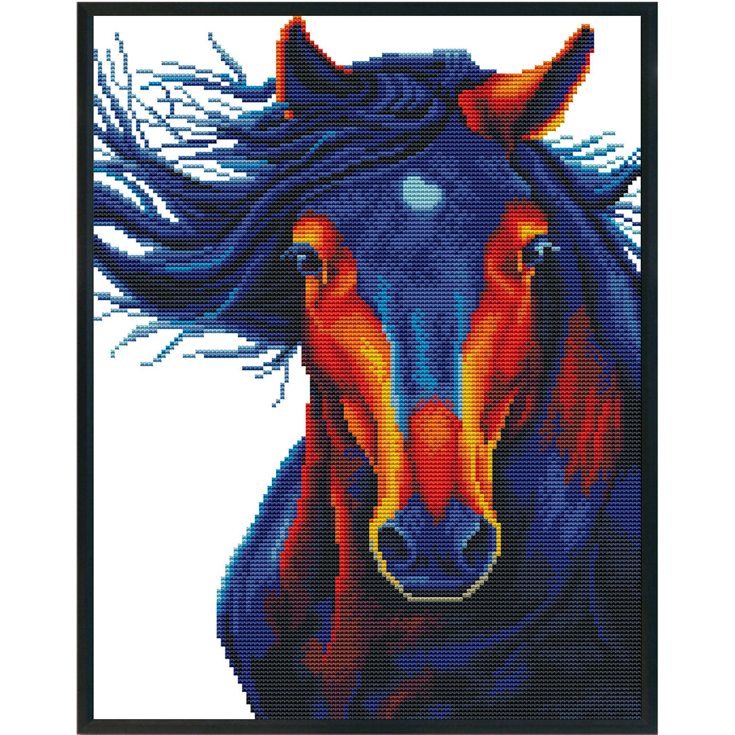 11CT Full Cross Stitch | horse (36x46cm)
