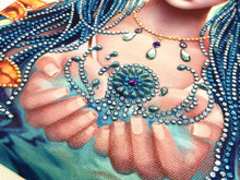 Load image into Gallery viewer, Crystal Rhinestone Diamond Painting Kit | Beautiful female with blue hair

