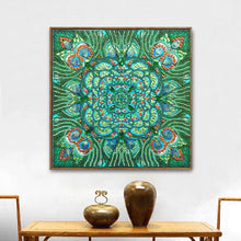 Load image into Gallery viewer, Crystal Rhinestone Diamond Painting Kit | Mandala Green
