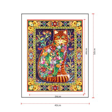 Load image into Gallery viewer, Crystal Rhinestone Diamond Painting Kit | Flower Cat (16x20inch)

