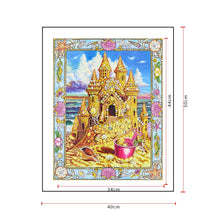 Load image into Gallery viewer, Crystal Rhinestone Diamond Painting Kit | Gold Castle (16x20inch)
