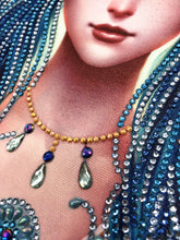 Load image into Gallery viewer, Crystal Rhinestone Diamond Painting Kit | Beautiful female with blue hair
