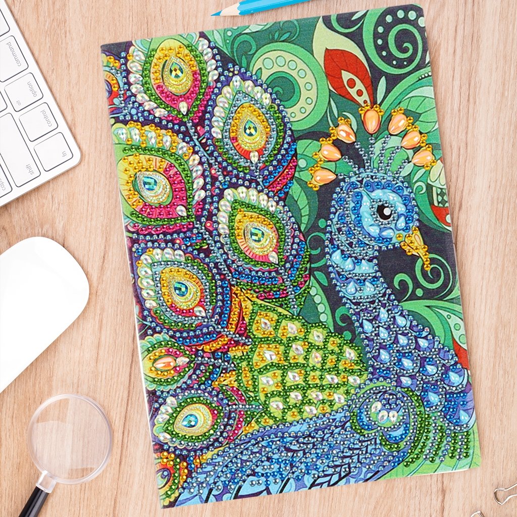 DIY Diamond Painting | Peacock Notebook