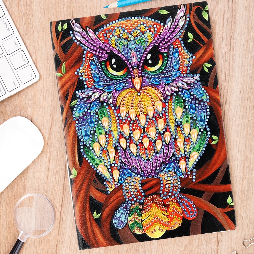 DIY Diamond Painting | Owl Notebook