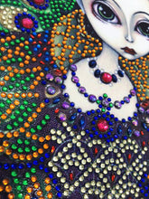 Load image into Gallery viewer, Crystal Rhinestone Diamond Painting Kit | Peacock and Girl
