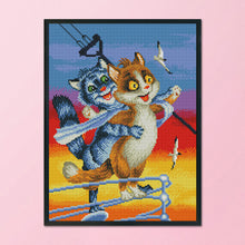 Load image into Gallery viewer, 11CT Full Cross Stitch | Couple Cat (36x46cm)
