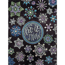 Load image into Gallery viewer, Crystal Rhinestone Diamond Painting Kit | Chalkboard Painting Snowflakes
