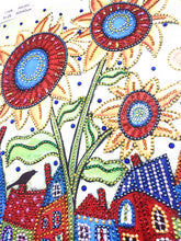 Load image into Gallery viewer, Crystal Rhinestone Diamond Painting Kit | City and Sunflower

