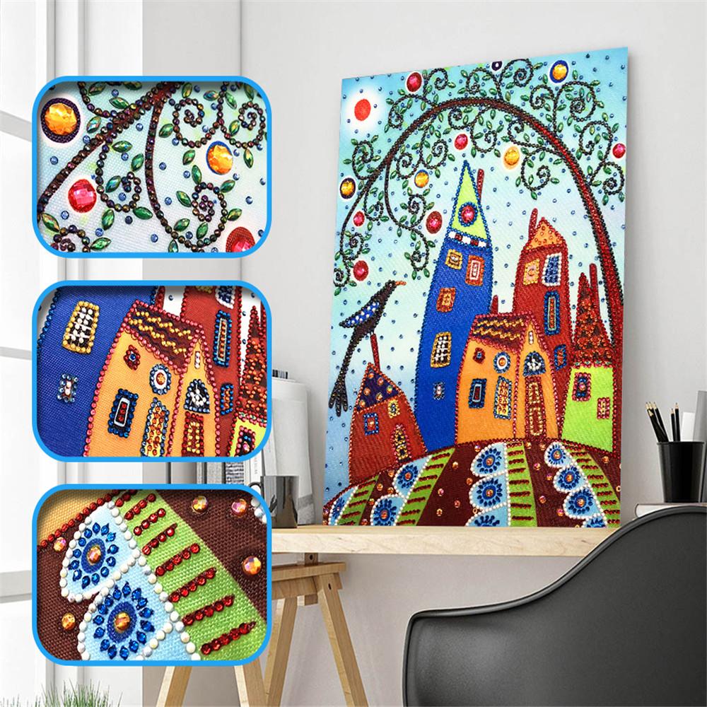 Crystal Rhinestone Diamond Painting Kit | Cartoon Town