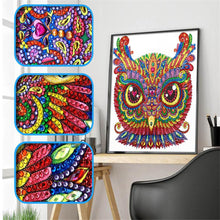 Load image into Gallery viewer, Crystal Rhinestone Diamond Painting Kit | Cartoon Owl
